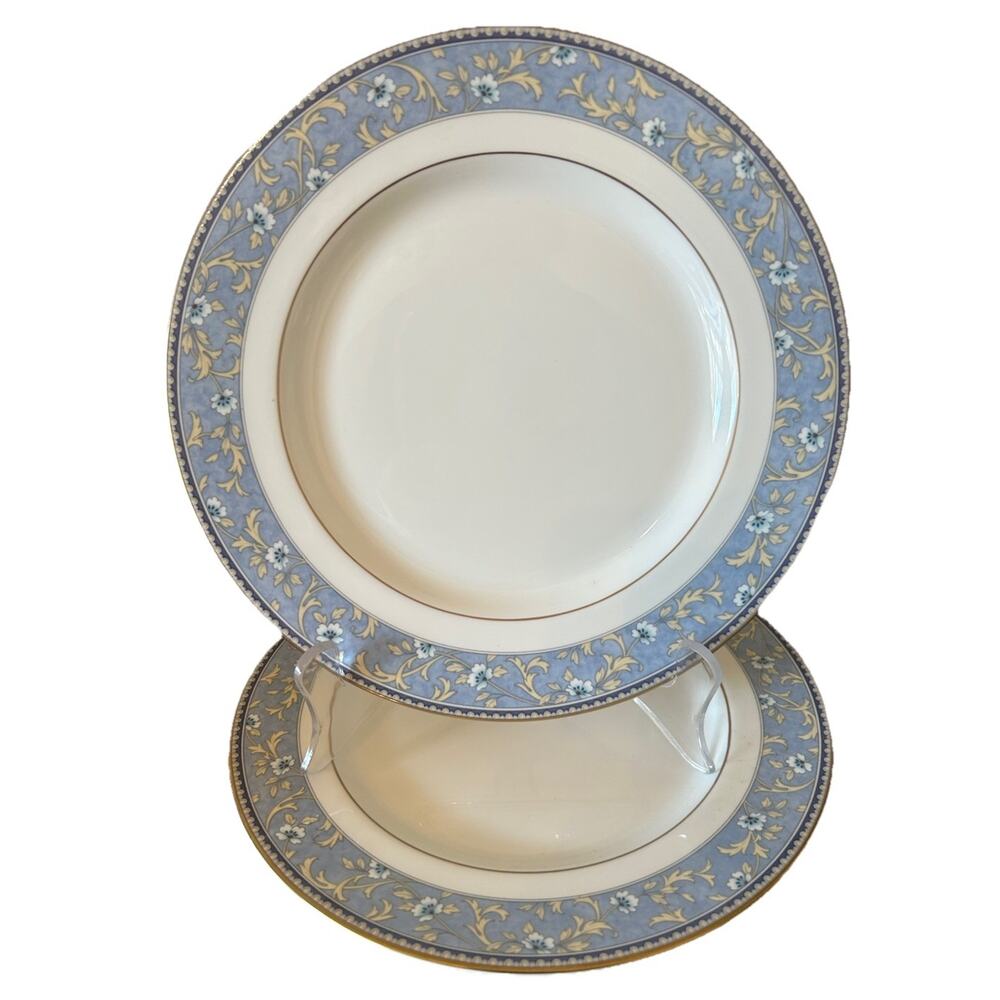 Vtg Noritake Alsatia New Lineage II Bone China‎ Set of 2 Salad Plates 8.5” 4758